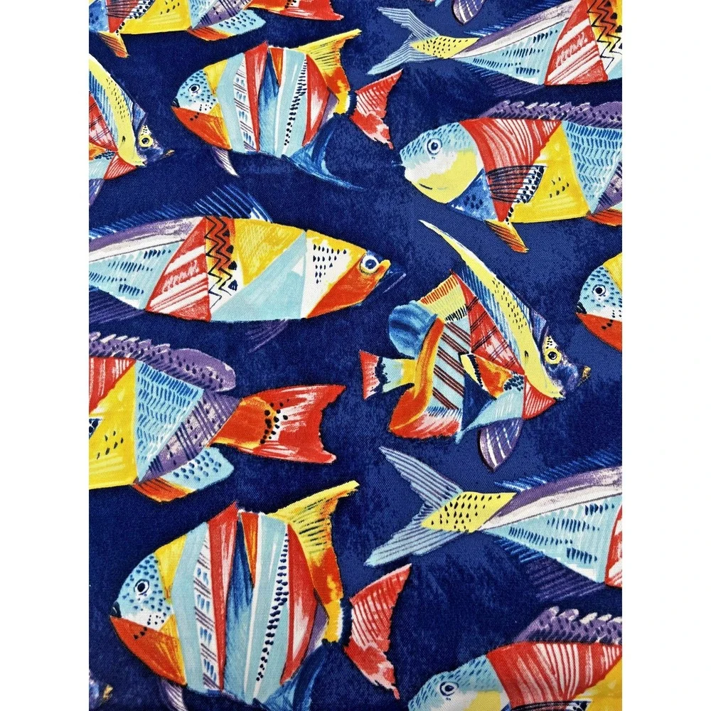 Multi-Colored‎ Fish Fabric by JoAnn Fabrics Cotton 1 yard- NWOT